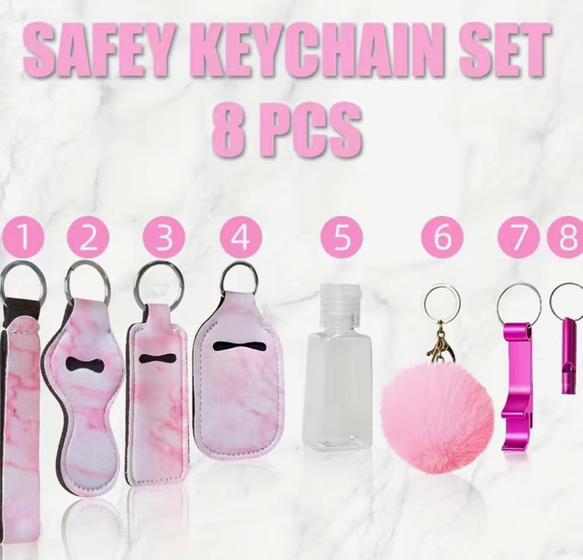 Pinky Safety Keychain set